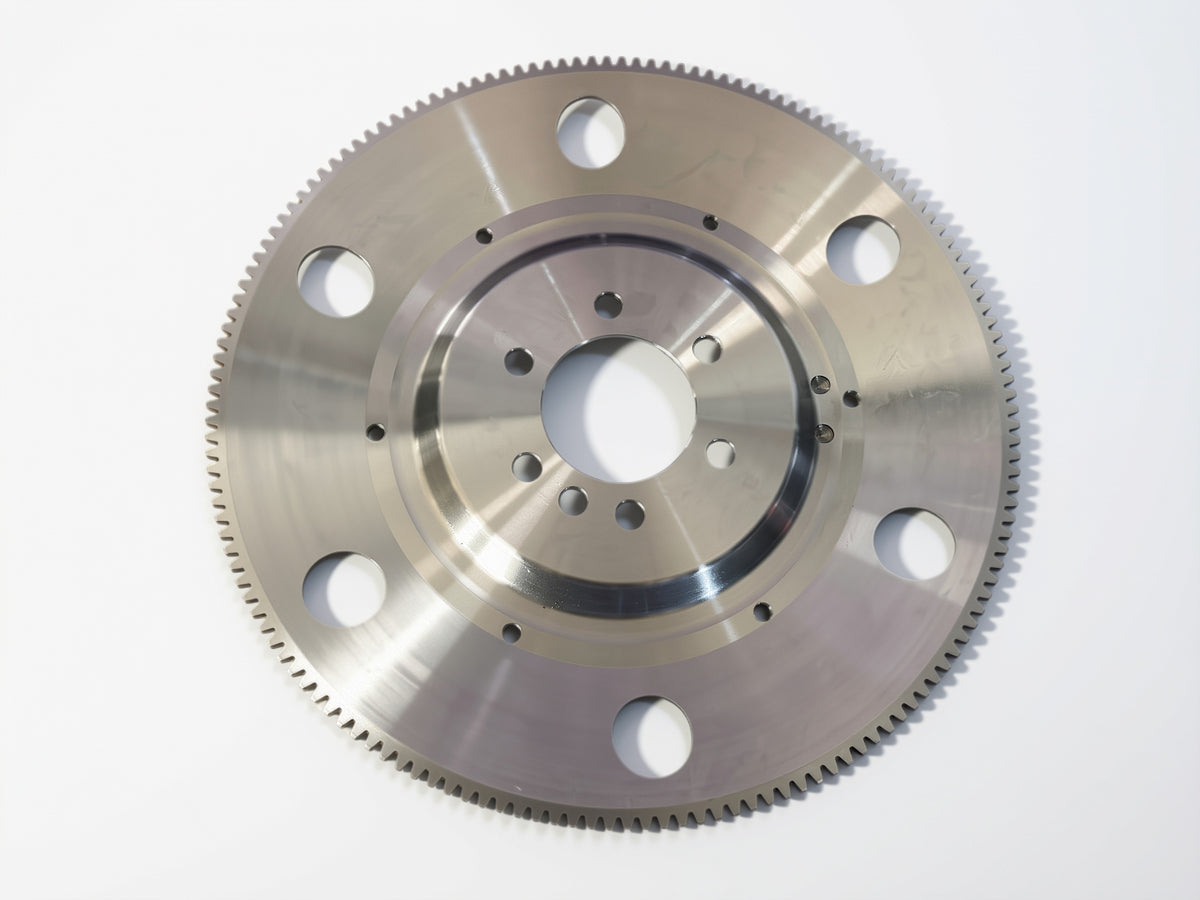 Retno 153T 6-Bolt SBC Flywheel – Polished Aluminum Finish - retnoco