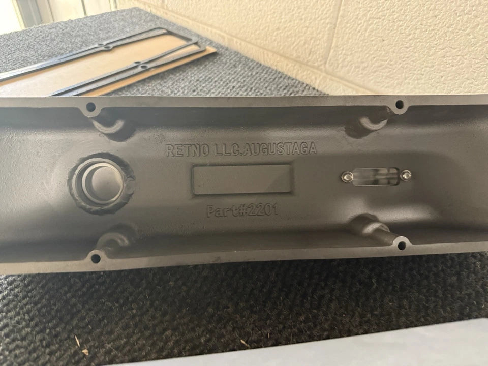 SBC Retno Aluminum Sandcast Valve Covers - retnoco